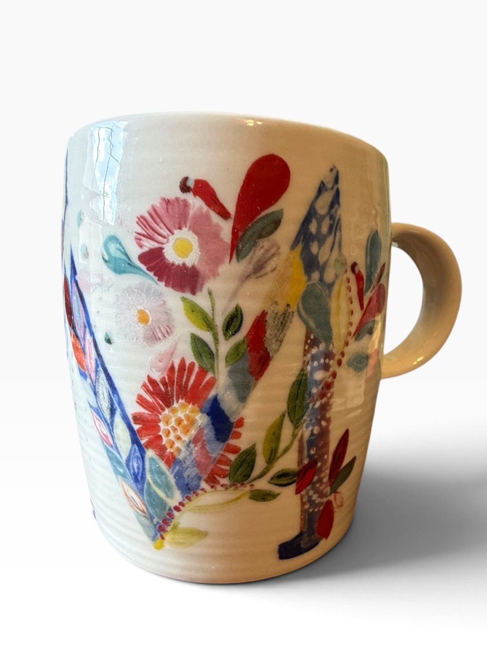 Anthropologie Starla M. Halfmann Letter Monogram “M” Coffee Cup Ceramic Mug